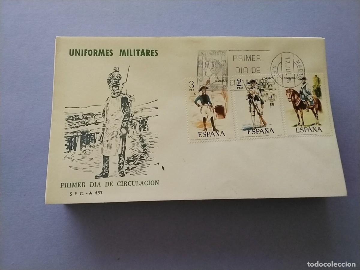 Sellos: Sobres primer dia Espa&ntilde;a Uniformes