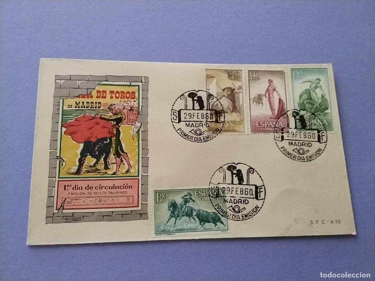 Sellos: Sobres primer dia Espa&ntilde;a Tauromaquia