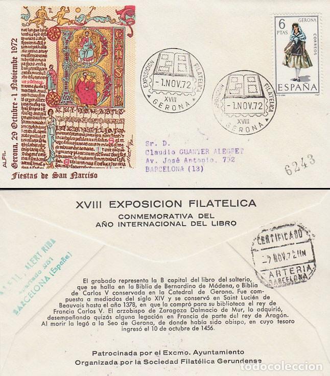 Selos: A&Ntilde;O 1972, GERONA, FIESTAS DE SAN NARCISO, SOBRE DE ALFIL CIRCULADO