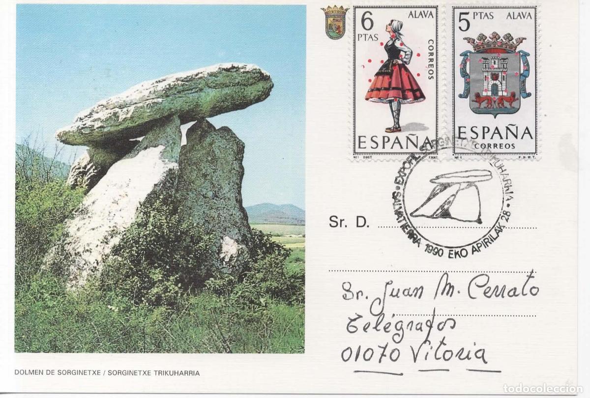 Sellos: SALVATIERRA ALAVA SOLMEN DE SORGINETXE ARQUEOLOGIA SELLO PERFORADO PERFIN LAUBURU 1990