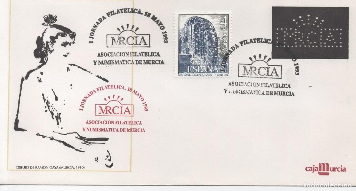 Sellos: MURCIA 1993 PERFORADO PERFIN MARCA PREFILATELICA