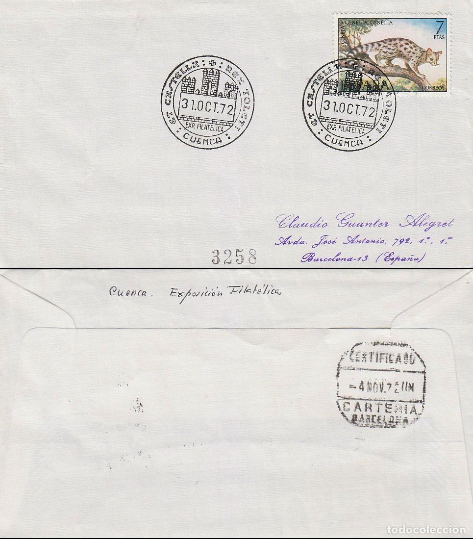 Selos: A&Ntilde;O 1972, CUENCA, CASTELLA REX TOLETI, SOBRE CIRCULADO