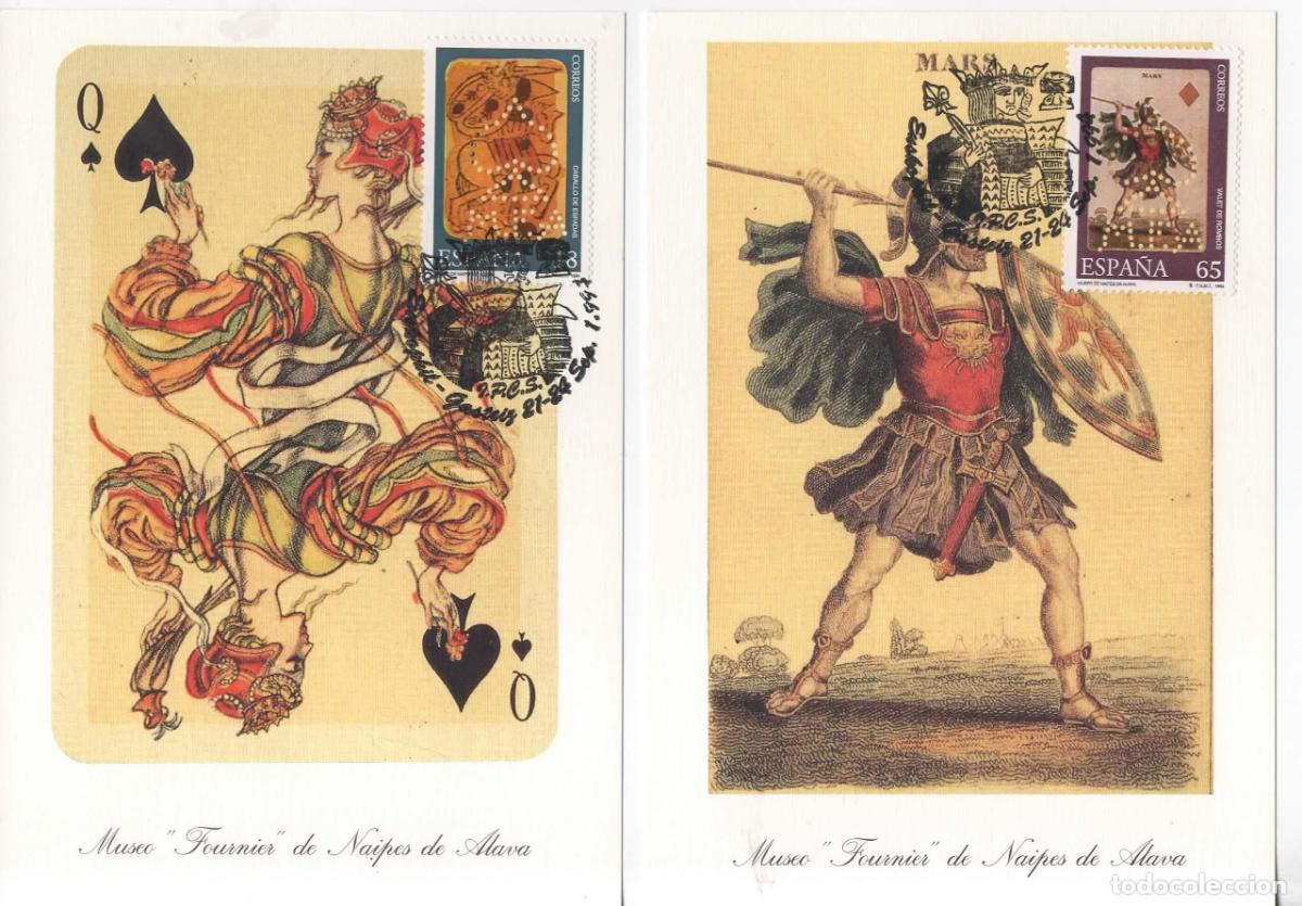 Sellos: VITORIA OLD PLAYING CARDS NAIPES PERFORADO PERFIN 1994 FOURNIER MUSEUM