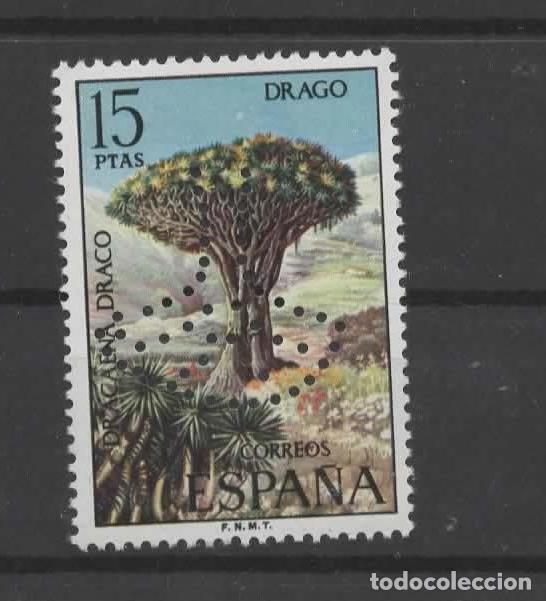 Sellos: CANARIS SELLO PERFORADO ARBOL DRAGO TREE PERFIN