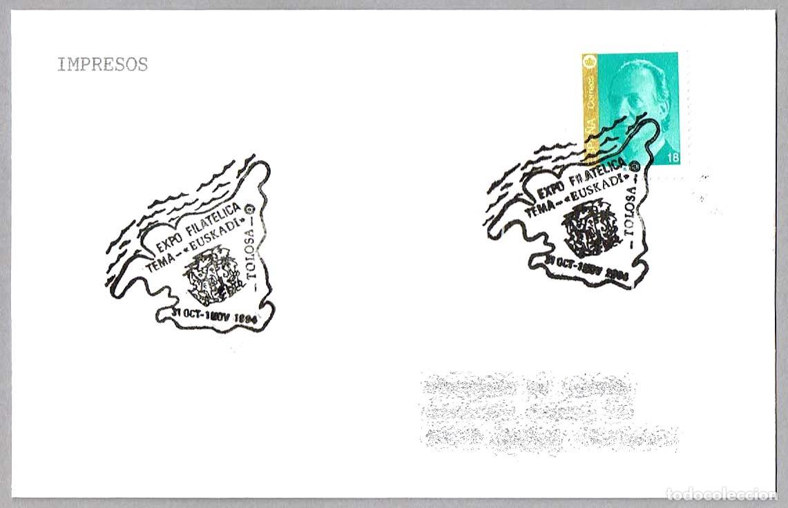Sellos: Matasellos EXP.FIL. TEMA EUSKADI. Tolosa, Guipuzcoa, 1994