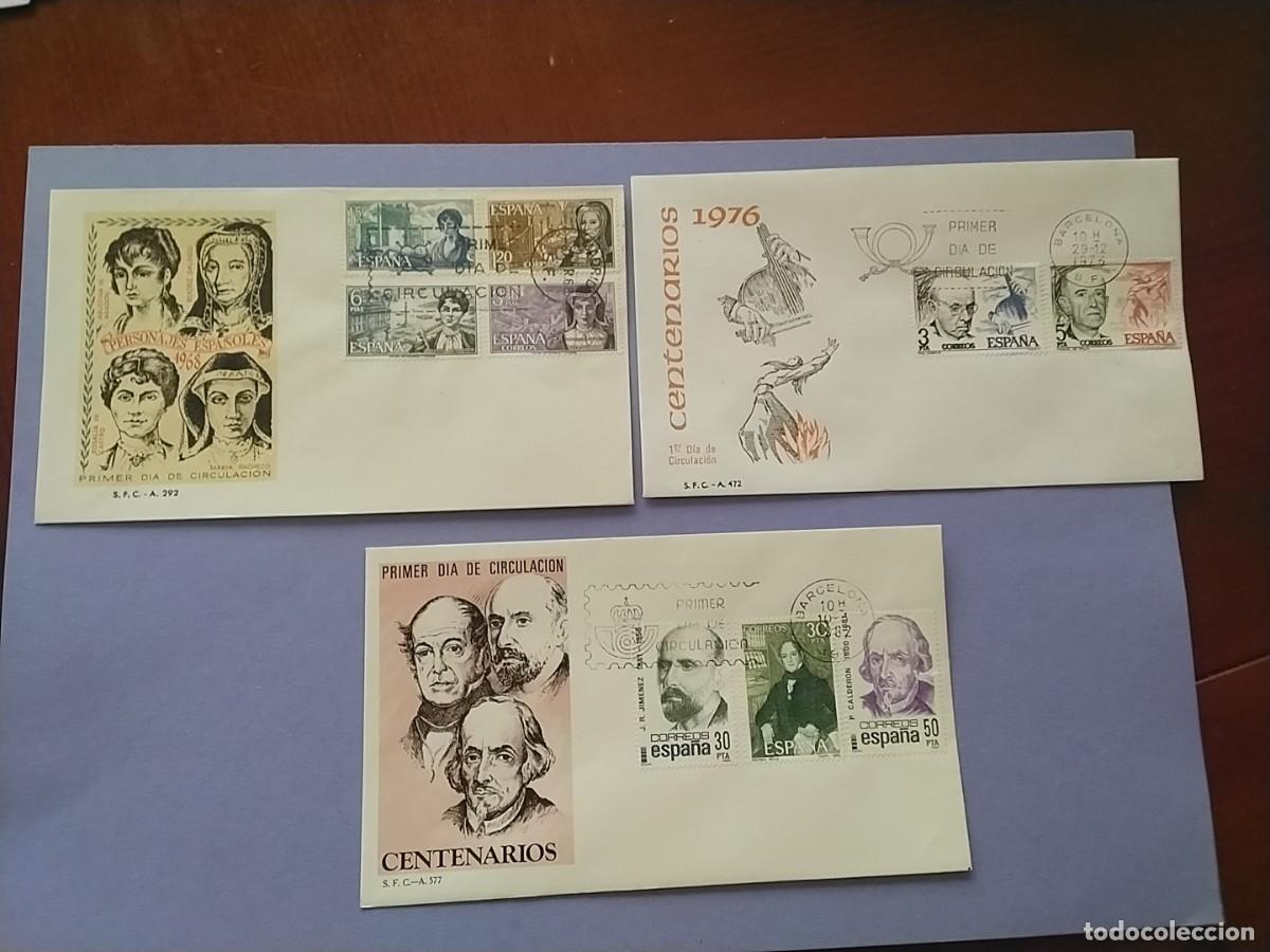 Sellos: Sobres primer dia Espa&ntilde;a variados