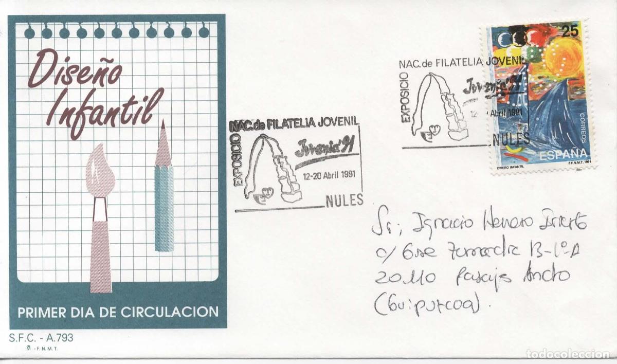 Sellos: NULES CASTELLON JUVENIA 91 PERFORADO PERFIN