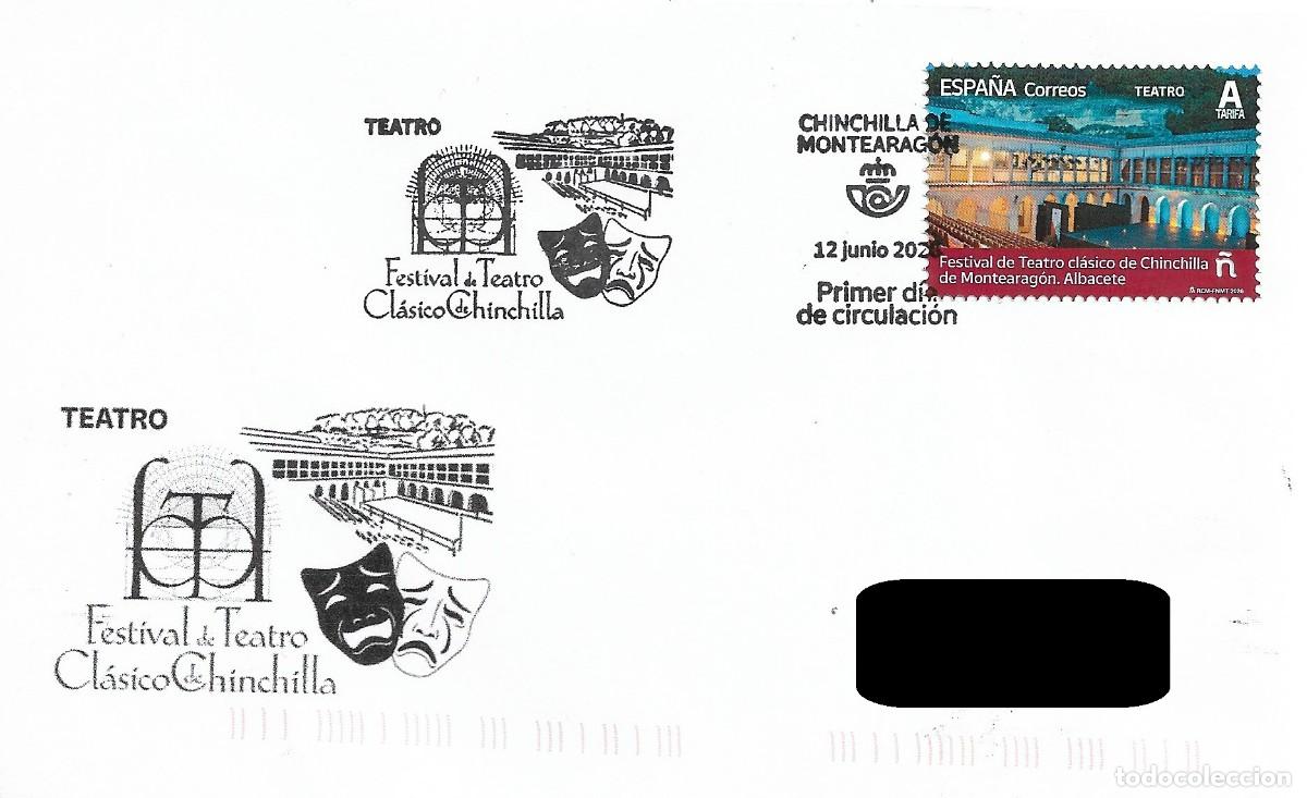 Sellos: ESPA&Ntilde;A. SOBRE PRIMER DIA. FESTIVAL DE TEATRO CLASICO DE CHINCHILLA DE MONTEARAGON. 2026
