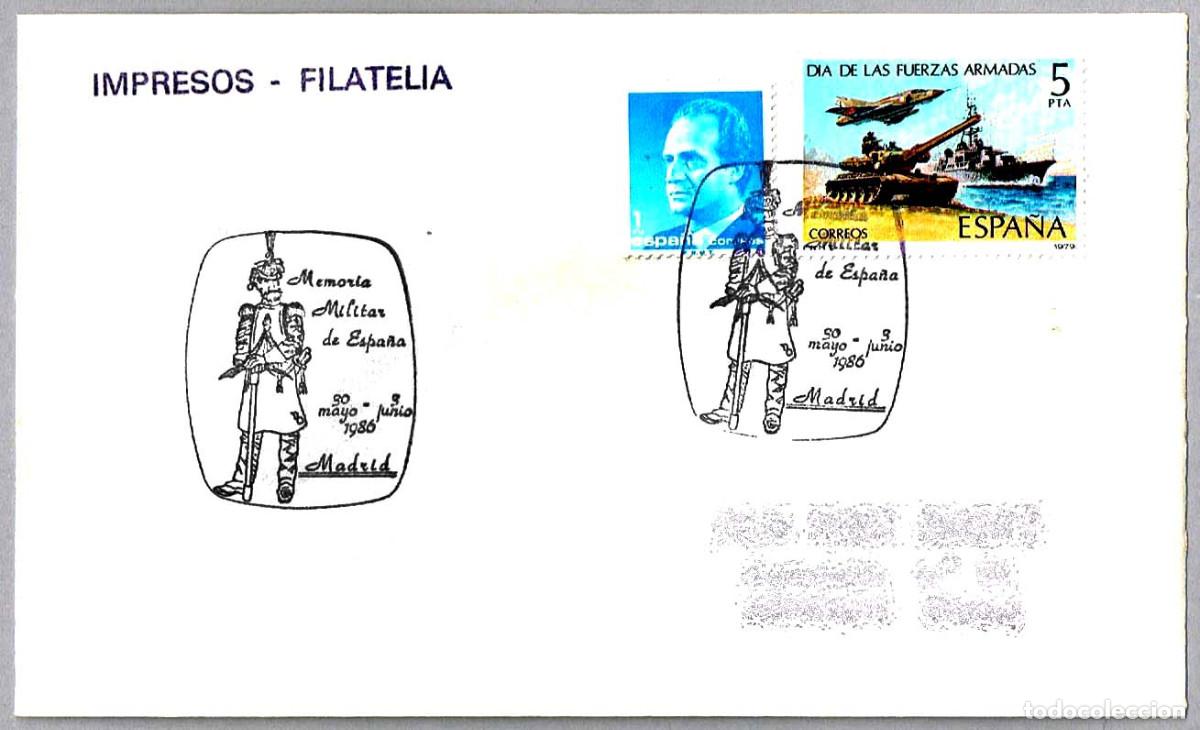 Sellos: Matasellos MEMORIA MILITAR DE ESPA&Ntilde;A. Madrid 1986