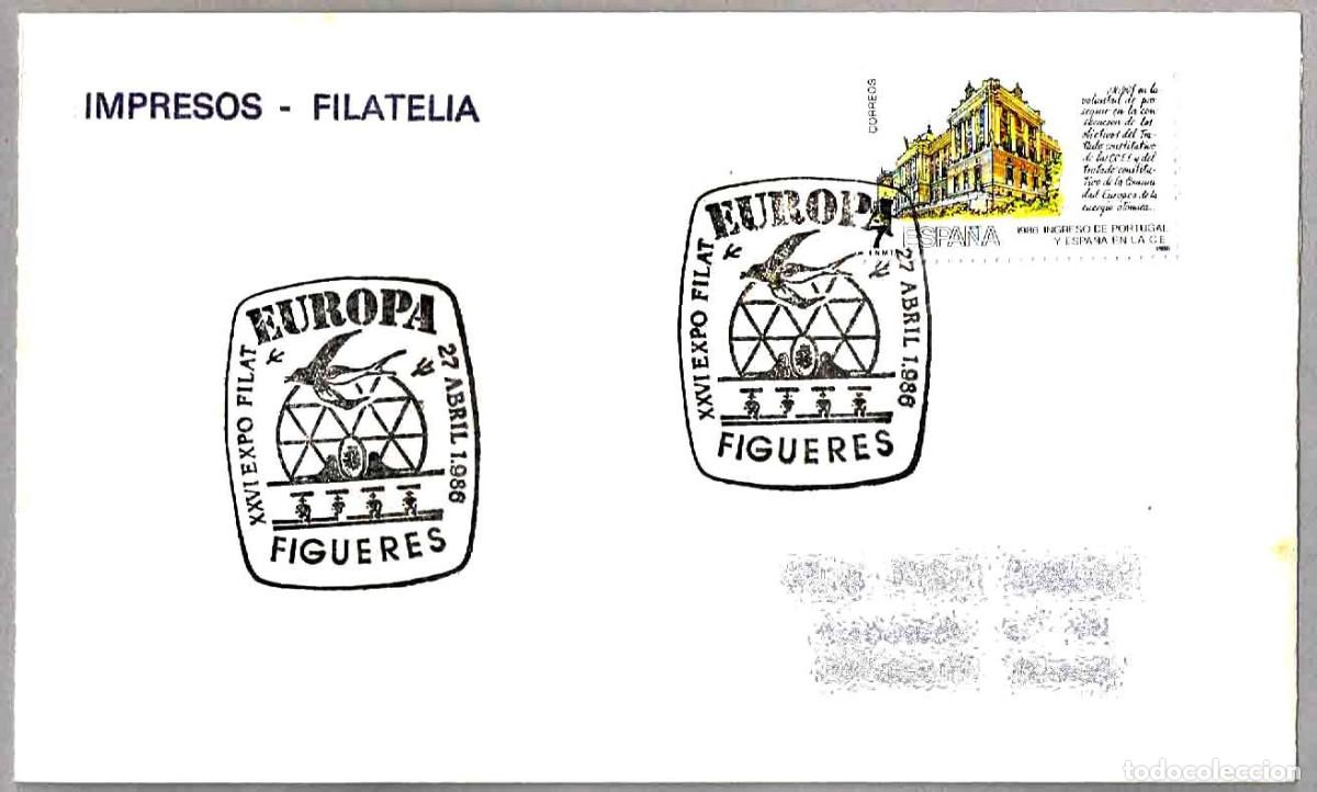 Sellos: Matasellos XXVI EXP.FIL. EUROPA - DALI. Figueres, Girona, 1986