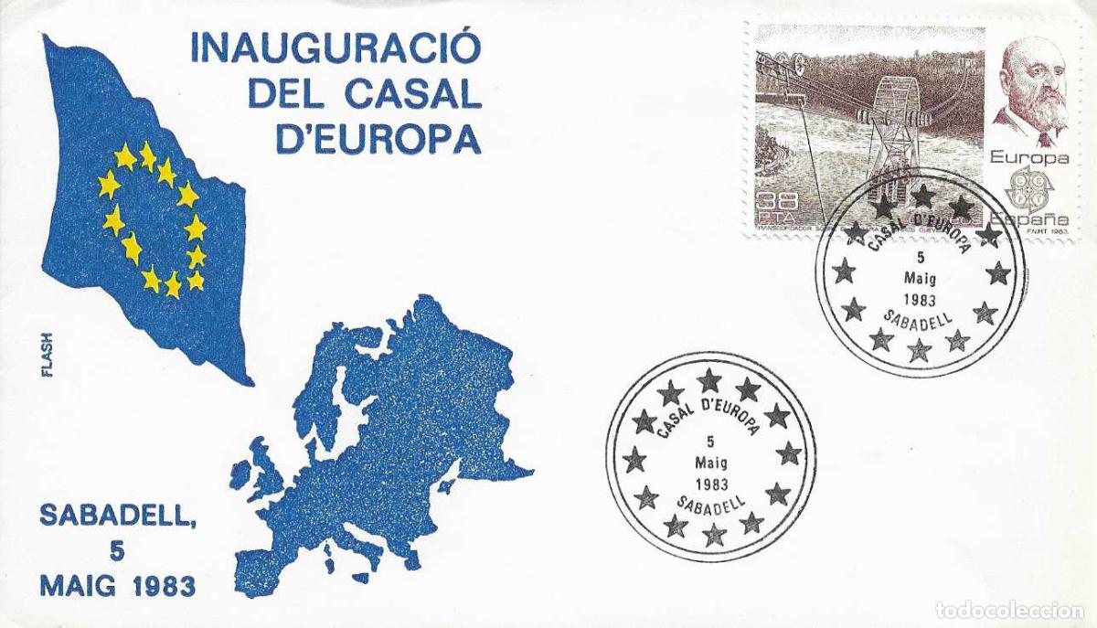 Sellos: LEONARDO TORRES QUEVEDO TRANSBORDADOR NIAGARA EUROPA 1983 (EDIFIL 2704) SPD MATASELLO SABADELL CASAL