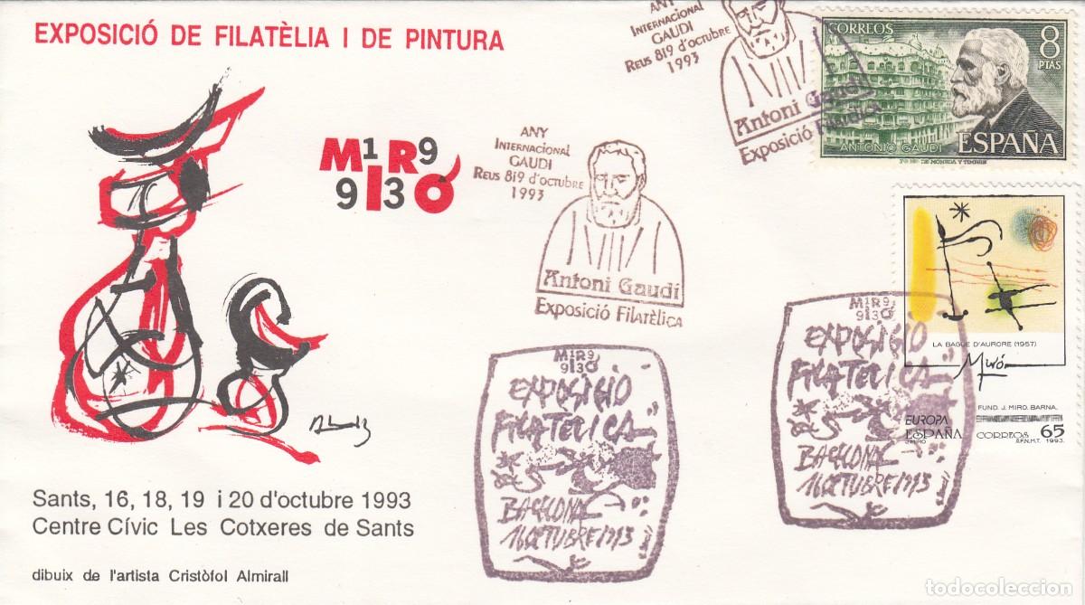 Sellos: MATASELLOS EXPOSICI&Oacute; FILAT&Eacute;LICA DE MIR&Oacute; - 1993 Y SELLO Y MATASELLOS GAUD&Iacute; REUS - 1993