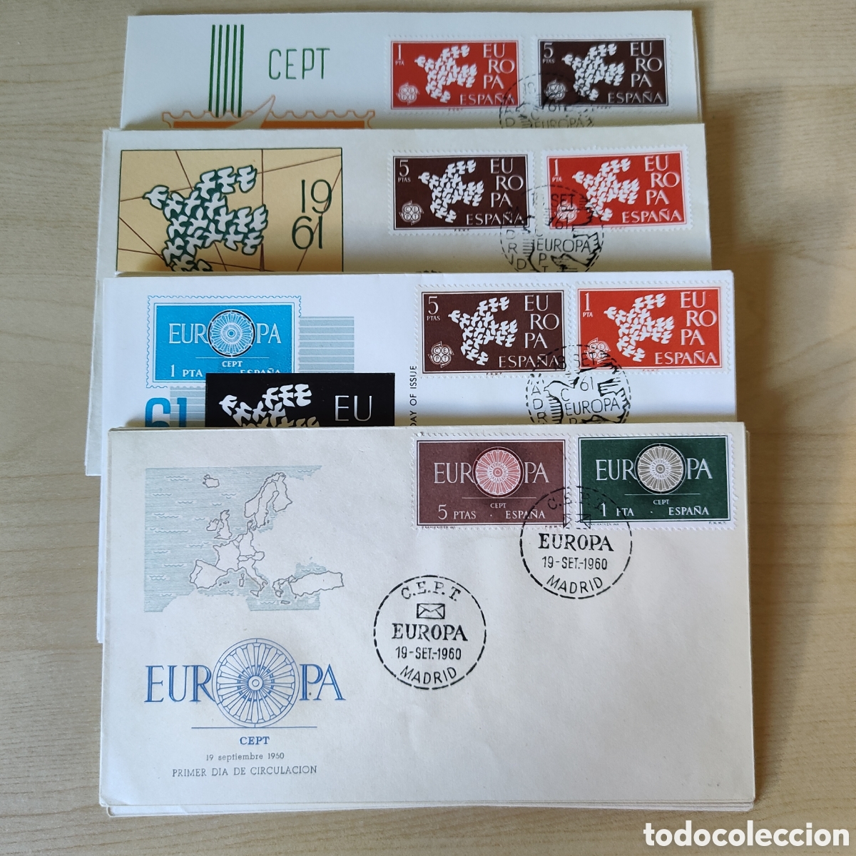 Sellos: SPD Europa 1960 1961 total 28 sobres ver detalle