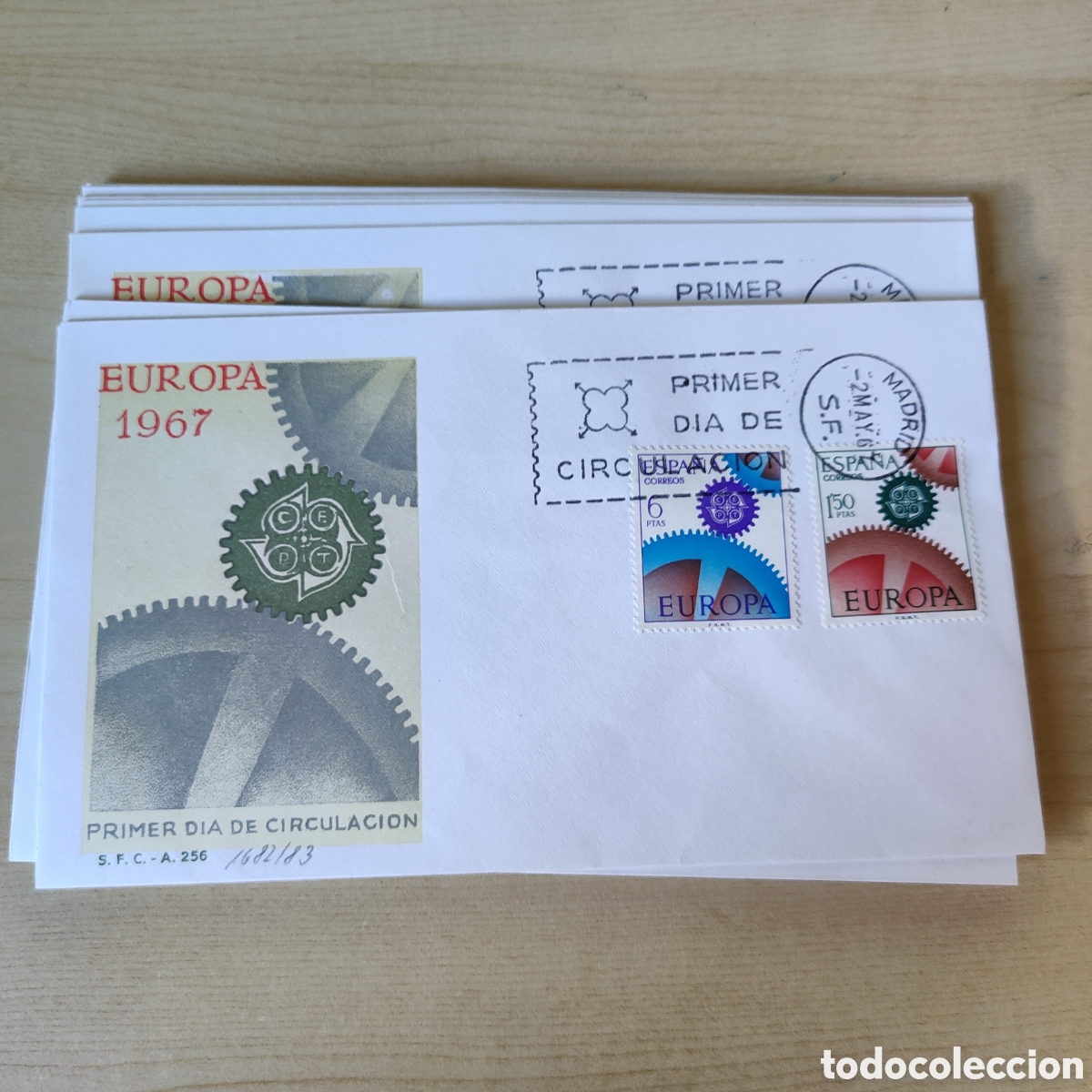 Sellos: SPD EUROPA 1967 x 10 sobres