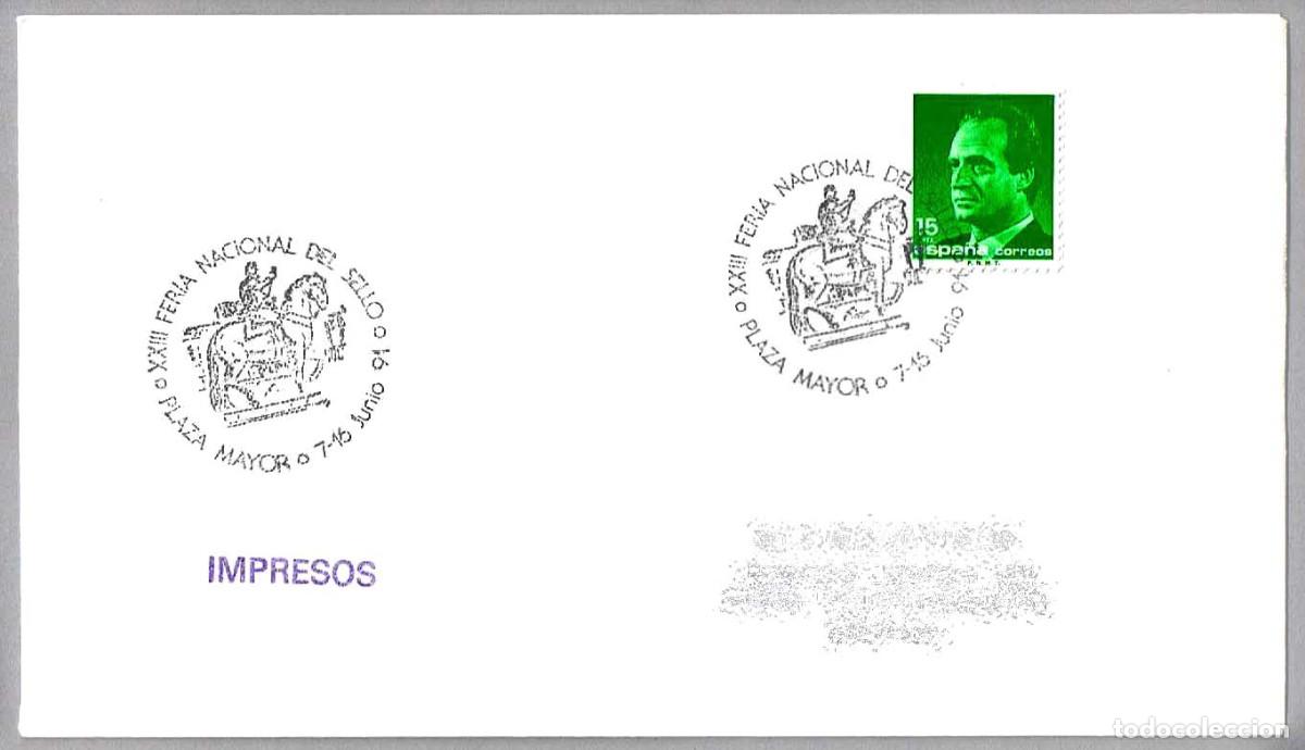 Sellos: Matasellos XXIII FERIA NACIONAL DEL SELLO - PLAZA MAYOR. Madrid 1991