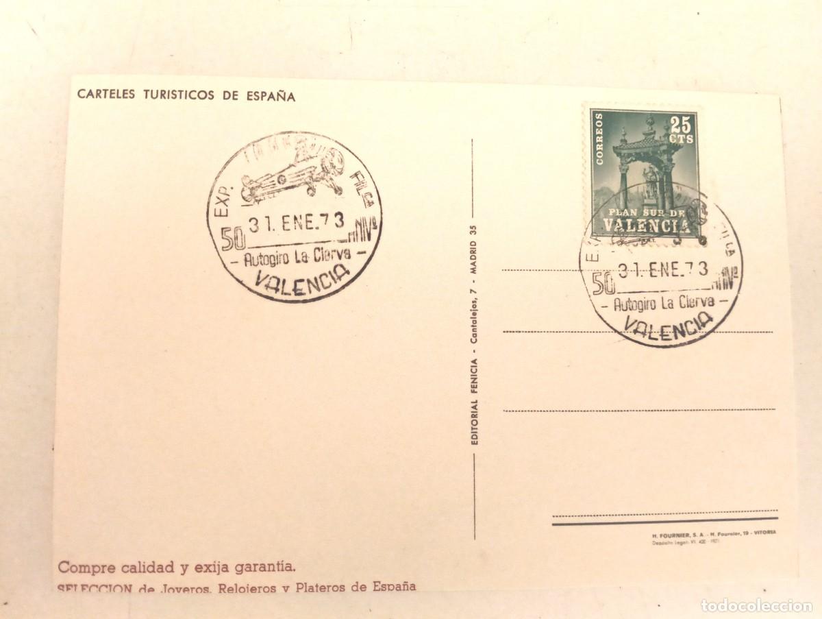 Sellos: MATASELLOS 50 ANIVERSARIO AUTOGIRO LA CIERVA - VALENCIA 1973 - SELLO PLAN SUR DE VALENCIA