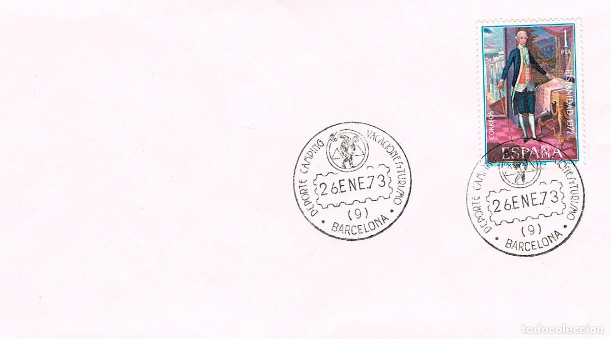 Sellos: A&Ntilde;O 1973, BARCELONA, SALON DEL DEPORTE Y CAMPING