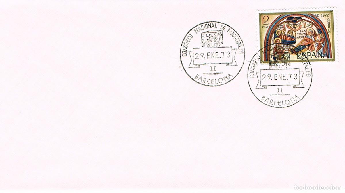 Sellos: A&Ntilde;O 1973, BARCELONA, CONGRESO NACIONAL DE HOSPITALES, MEDICINA