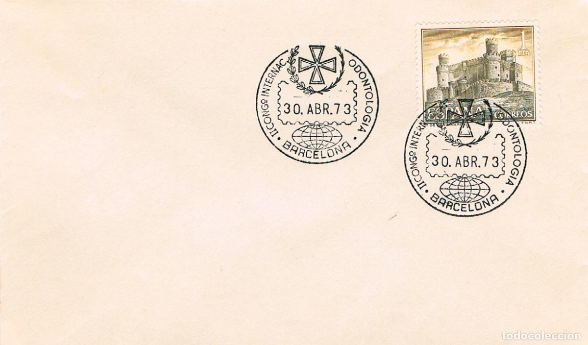 Sellos: A&Ntilde;O 1973, BARCELONA, Odontologia, congreso internacional, Medicina