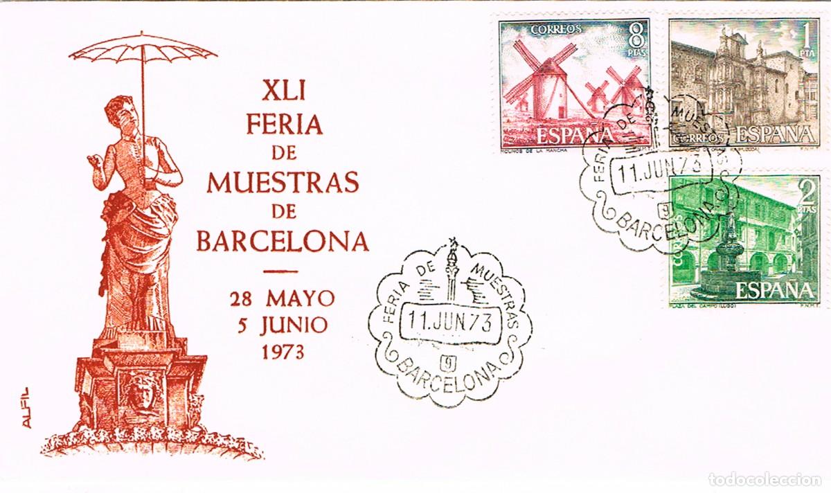 Sellos: A&Ntilde;O 1973, BARCELONA, FERIA DE MUESTRAS, COLON, SOBRE DE ALFIL
