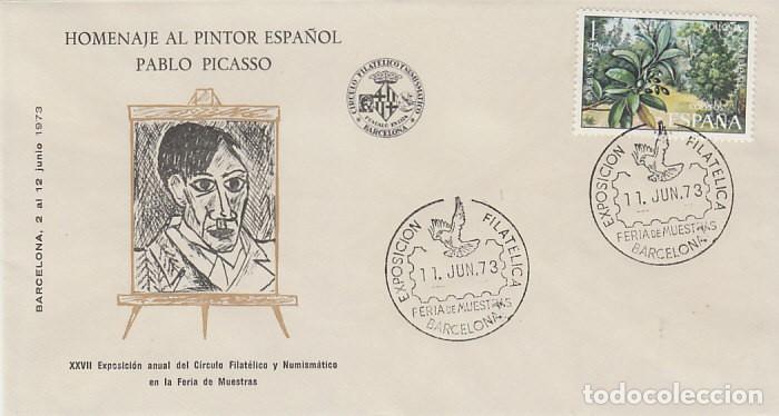Sellos: A&Ntilde;O 1973, BARCELONA, HOMENAJE A PICASSO PALOMA DE LA PAZ, FERIA DE MUESTRAS DE BARCELONA