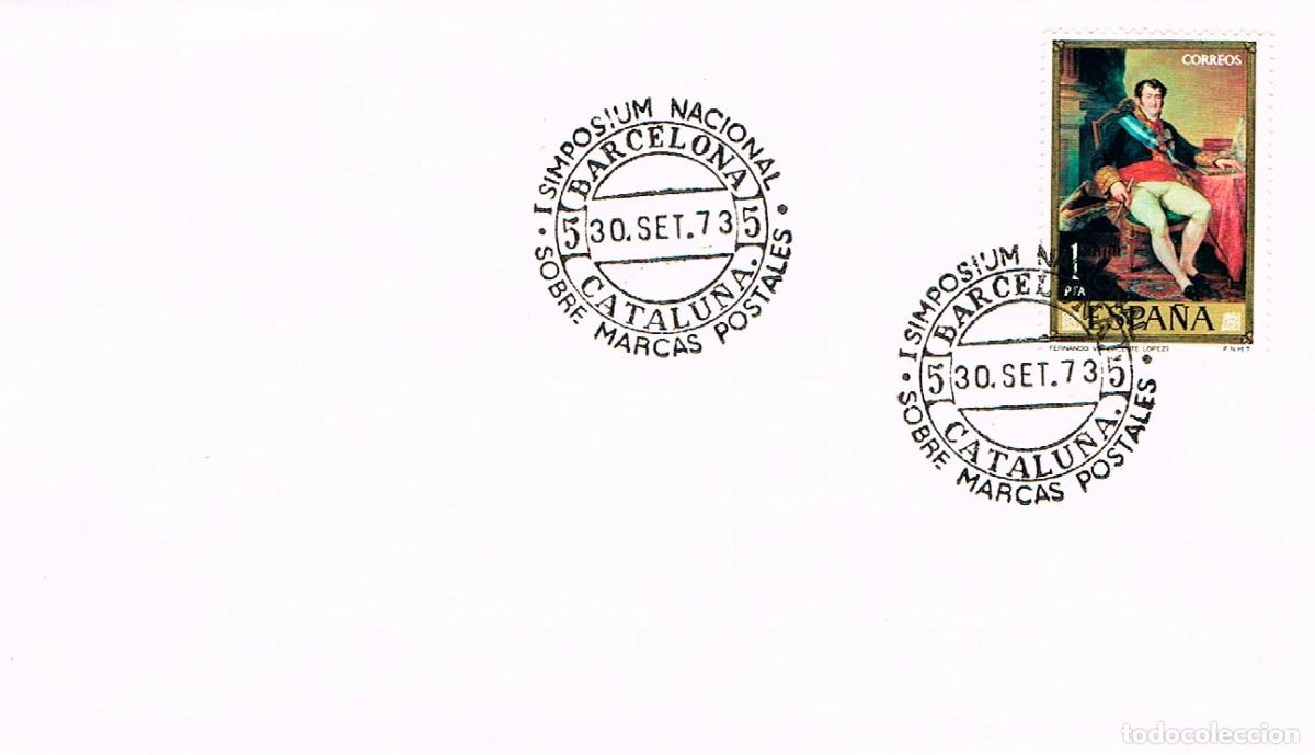 Sellos: A&Ntilde;O 1973, BARCELONA, SIMPOSIO NACIONAL SOBRE MARCAS POSTALES
