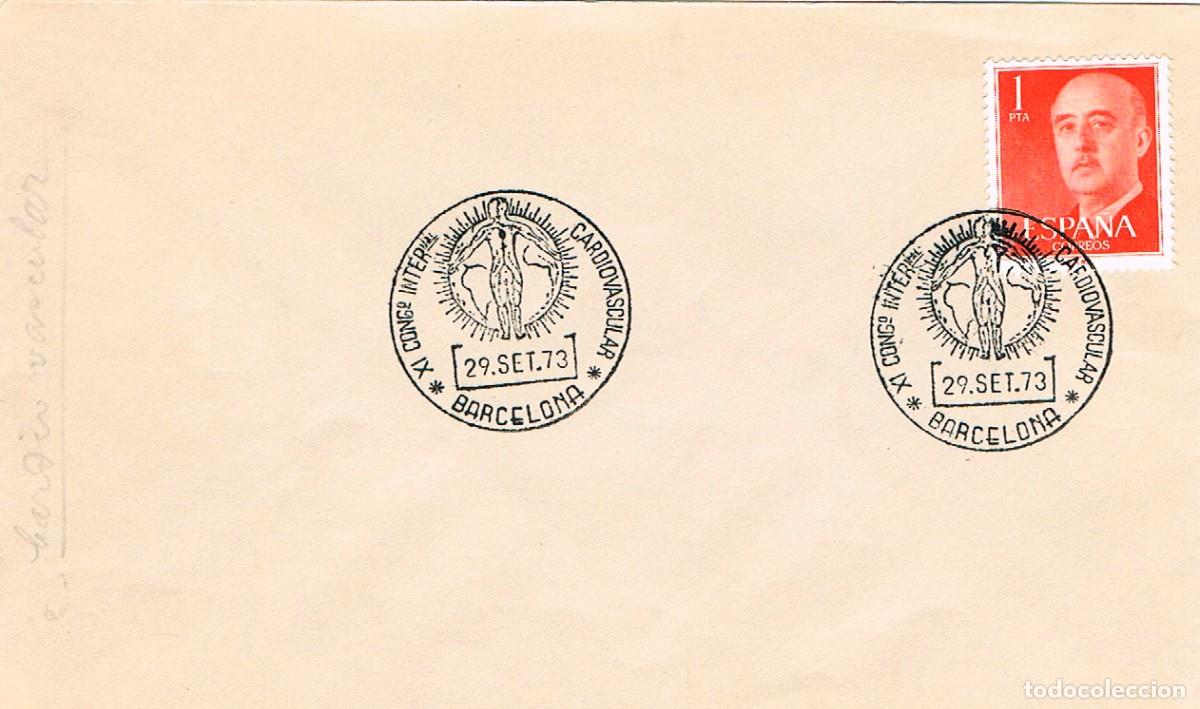 Sellos: A&Ntilde;O 1973, BARCELONA, CONGRESO INTERNACIONAL CARDIOVASCULAR, MEDICINA