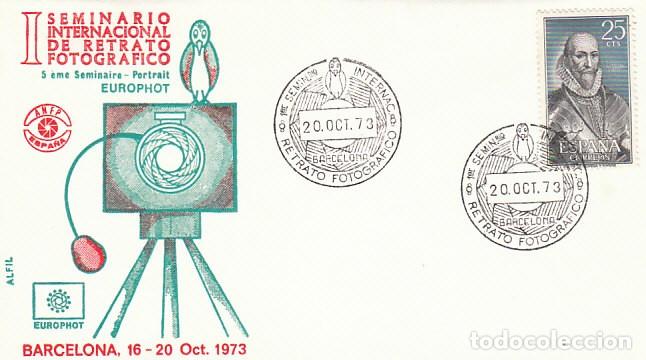 Sellos: A&Ntilde;O 1973, BARCELONA, PRIMER SEMINARIO SOBRE RETRATO FOTOGRAFICO, SOBRE DE ALFIL