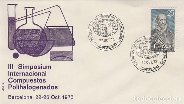 Sellos: A&Ntilde;O 1973, BARCELONA, SIMPOSIO SOBRE COMPUESTOS POLIHALOGENADOS, SOBRE DE ALFIL