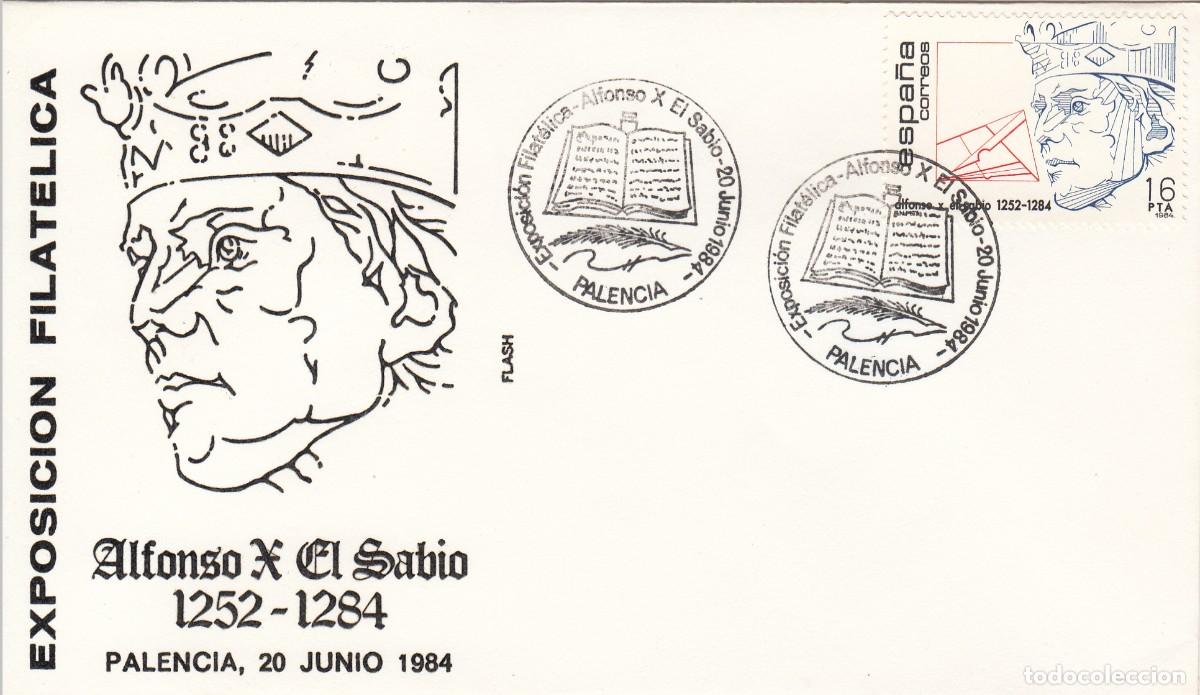 Sellos: MATASELLOS EXPOSICI&Oacute;N FILAT&Eacute;LICA ALFONSO X EL SABIO - PALENCIA - 1984
