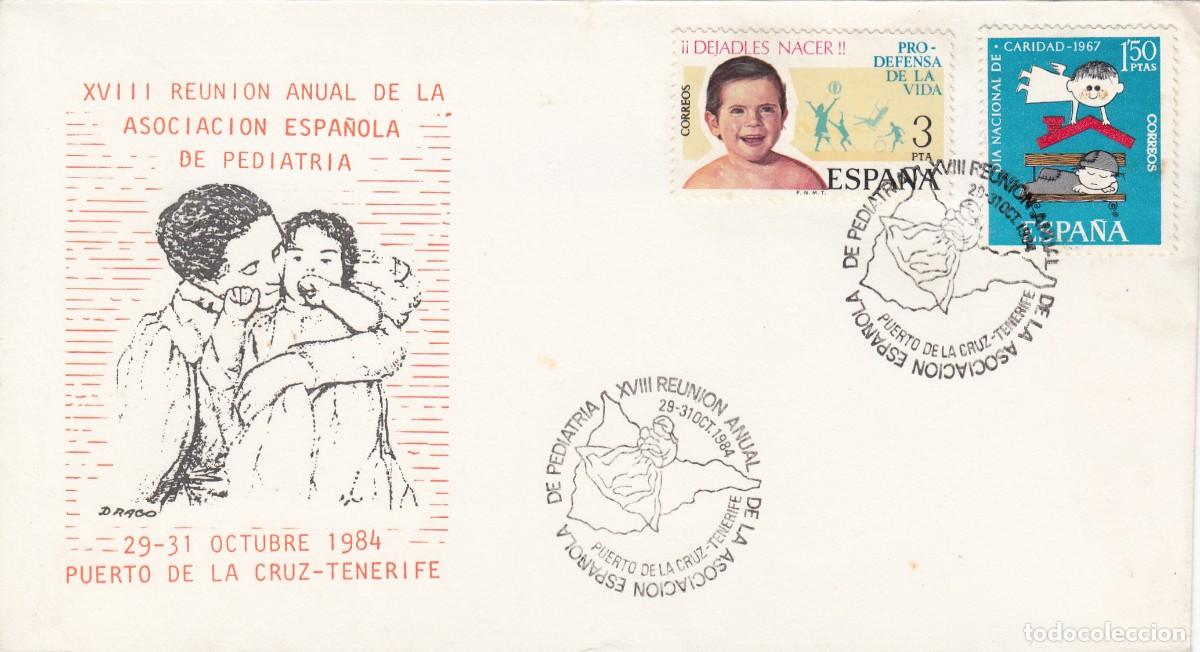 Sellos: MATASELLOS REUNI&Oacute;N ANUAL ASOCIACI&Oacute;N DE PEDIATR&Iacute;A - PUERTO DE LA CRUZ - 1984