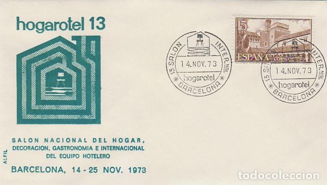 Sellos: A&Ntilde;O 1973, BARCELONA, HOGAROTEL, SOBRE DE ALFIL