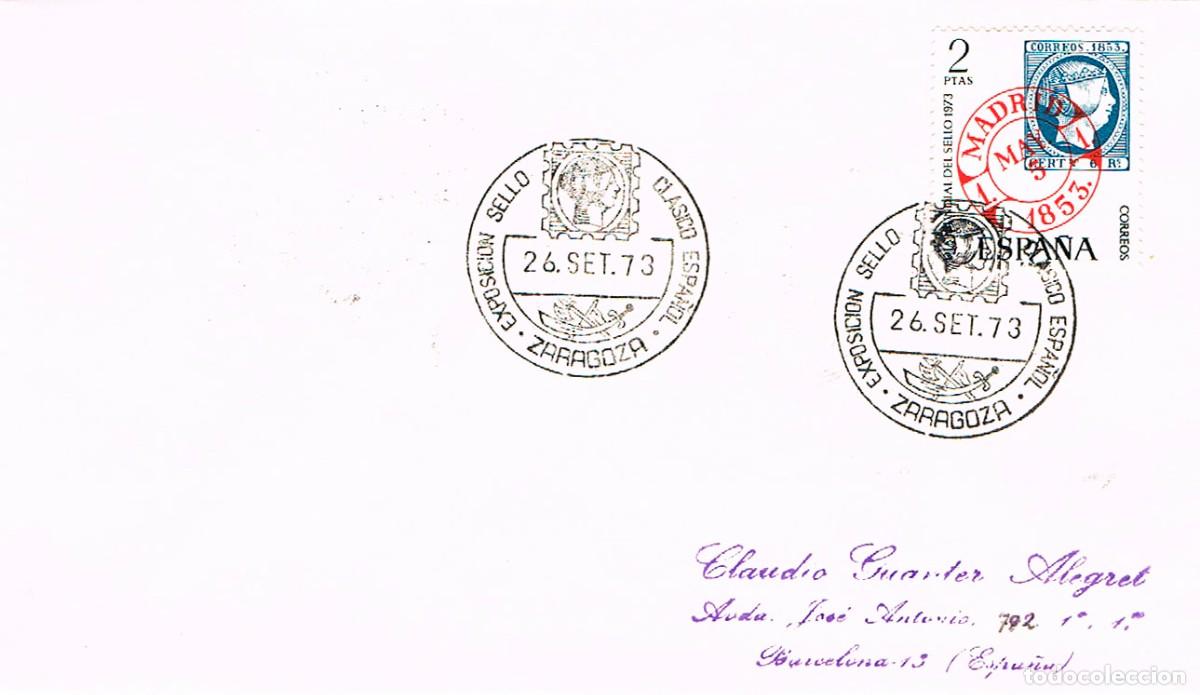 Sellos: A&Ntilde;O 1973, ZARAGOZA, EXPOSICION DEL SELLO CLASICO ESPA&Ntilde;OL