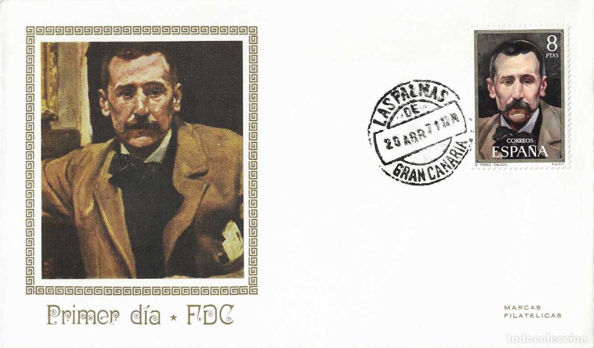 Sellos: BENITO PEREZ GALDOS CENTENARIO DE CELEBRIDADES 1971 (EDIFIL 2029) SPD MARCAS FILATELICAS LAS PALMAS
