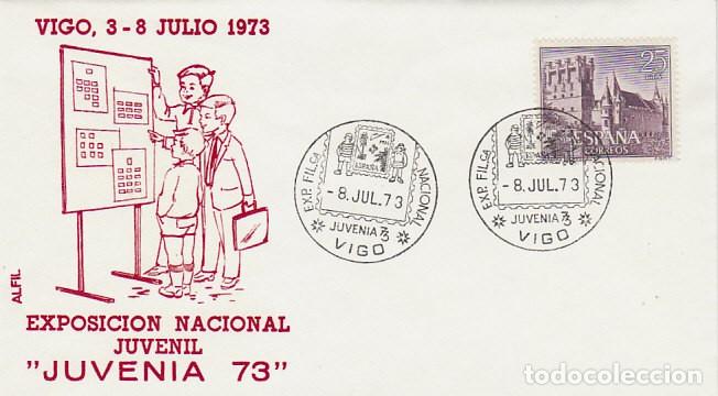 Sellos: A&Ntilde;O 1973, VIGO (PONTEVEDRA), JUVENIA EN VIGO, EXPOSICION NACIONAL JUVENIL, SOBRE DE ALFIL