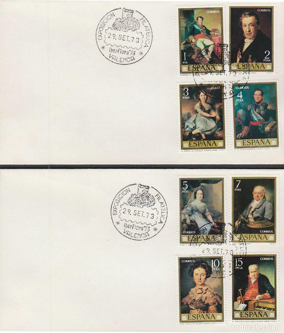 Sellos: A&Ntilde;O 1973, VALENCIA, IBERFLORA, CON LA SERIE COMPLETA DE VICENTE LOPEZ