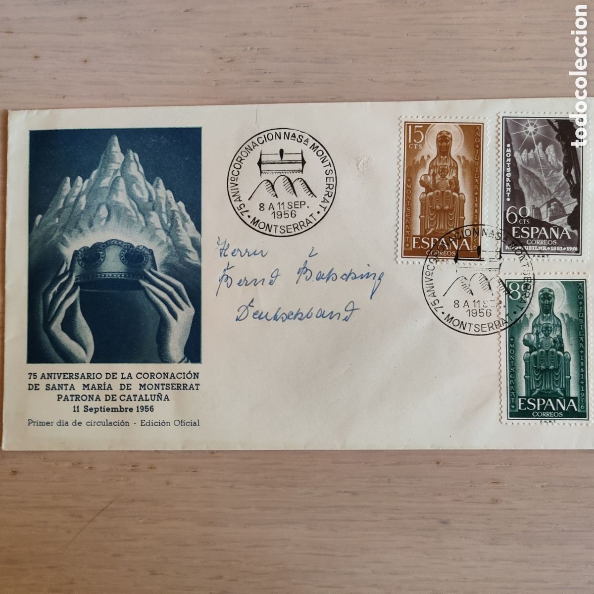 Sellos: SA1 SPD MONTSERRAT 1956 por 75 Aniversario