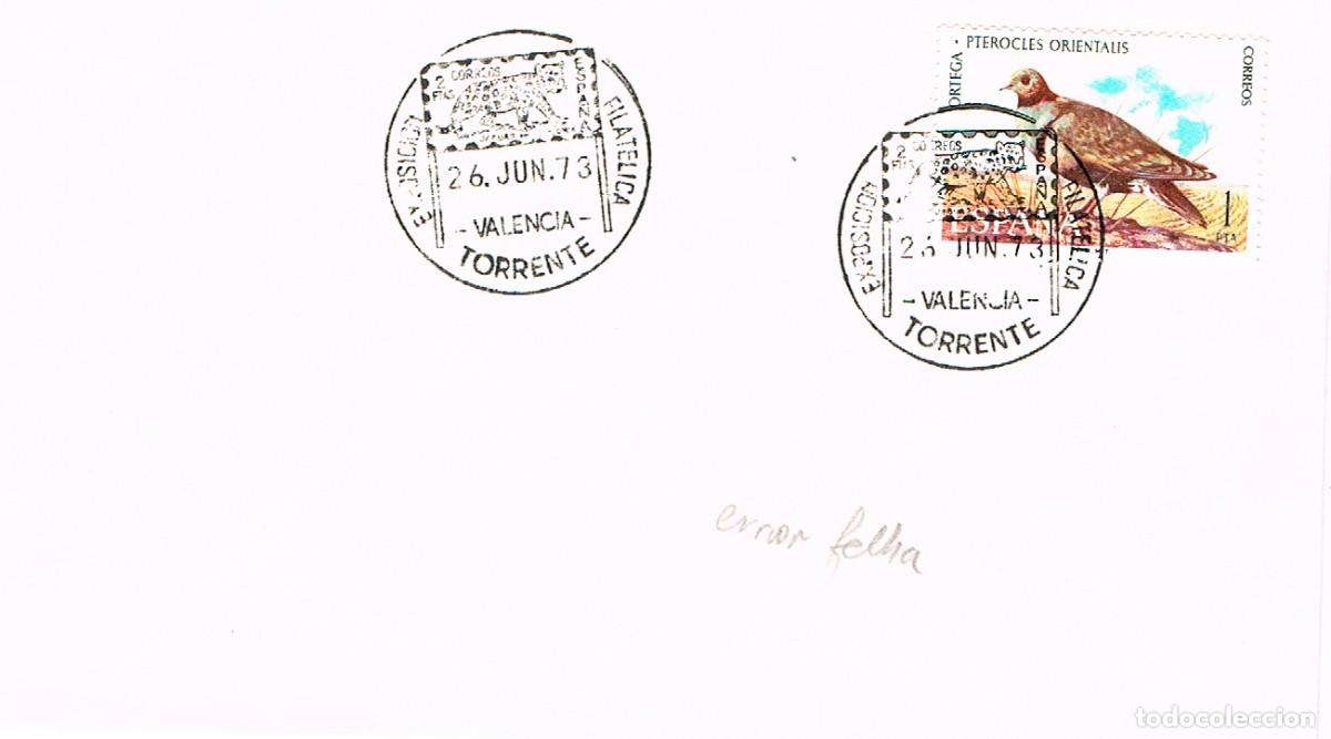 Sellos: A&Ntilde;O 1973, TORRENTE, LA GINETA, SOBRE DE ALFIL