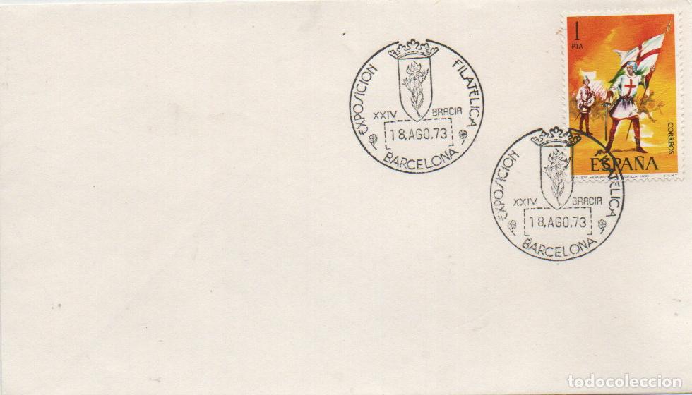 Sellos: A&Ntilde;O 1973, BARCELONA, EXPOSICION FILATELICA DE GRACIA, escudo