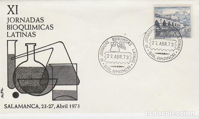 Sellos: A&Ntilde;O 1973, SALAMANCA, JORNADAS BIOQUIMICAS, SOBRE DE ALFIL