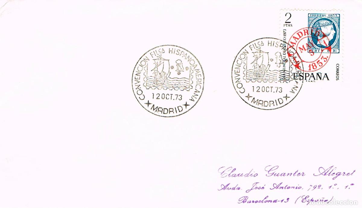 Sellos: A&Ntilde;O 1973, MADRID, CONVENCION HISPANO-AMERICANA, CARAVELA