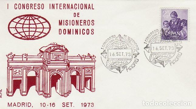 Sellos: A&Ntilde;O 1973, MADRID, CONGRESO DE LOS MISIONEROS DOMINICOS, SOBRE DE ALFIL