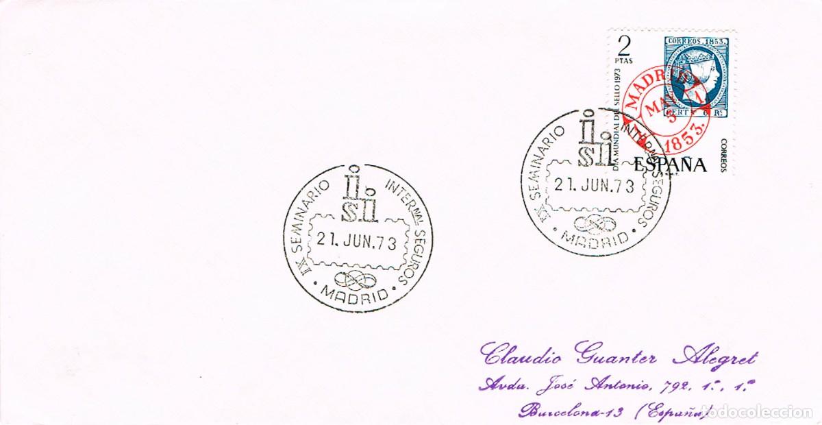 Sellos: A&Ntilde;O 1973, MADRID, seminario internacional de seguros