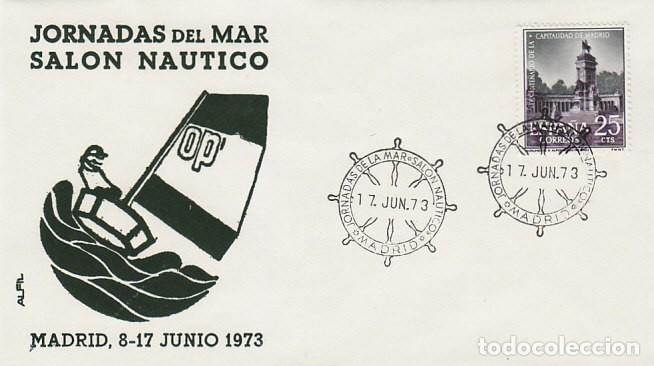 Sellos: A&Ntilde;O 1973, MADRID, JORNADAS DEL MAR, SALON NAUTICO, SOBRE DE ALFIL