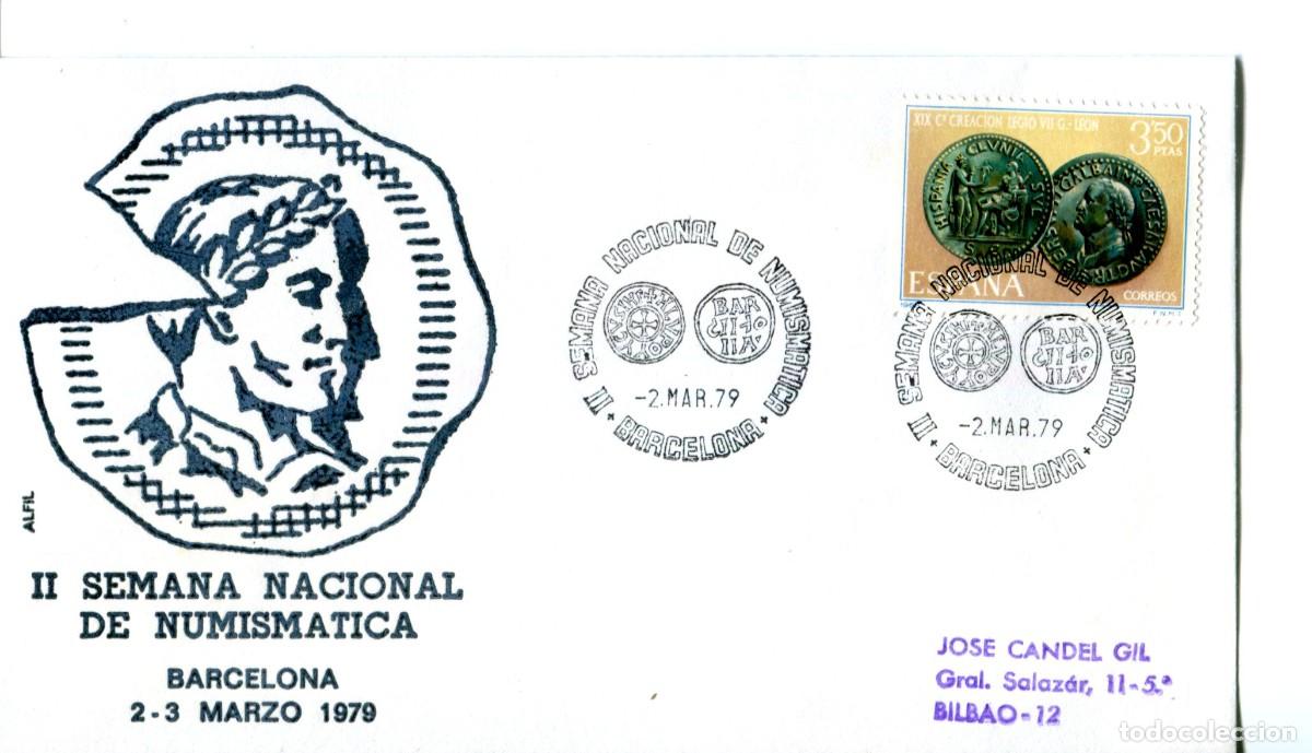 Sellos: 1979 BARCELONA - II SEMANA NACIONAL DE NUMISMATICA - SOBRE ALFIL
