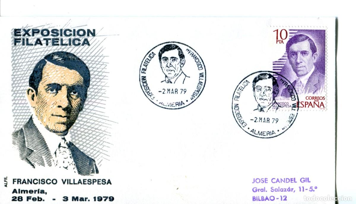 Sellos: 1979 ALMERIA - EXPOSICION FILATELICA POETA FRANCISCO VILLAESPESA - SOBRE ALFIL