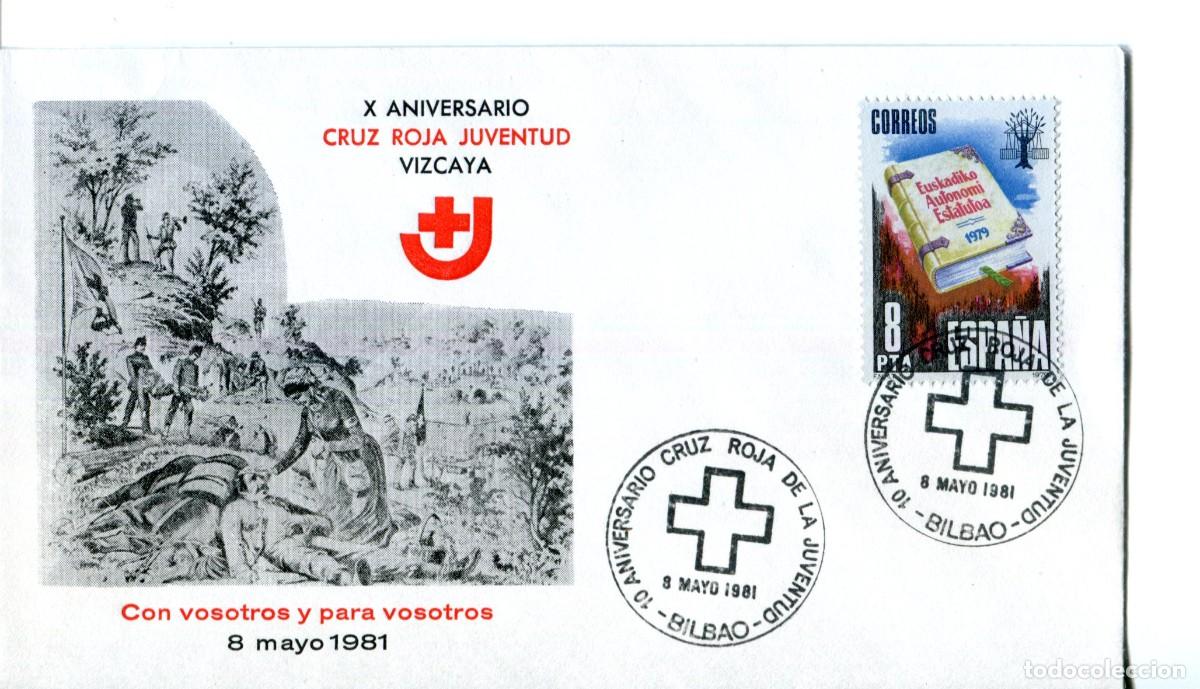 Sellos: 1979 BILBAO - X ANIVERSARIO CRUZ ROJA DE LA JUVENTUD EN VIZCAYA