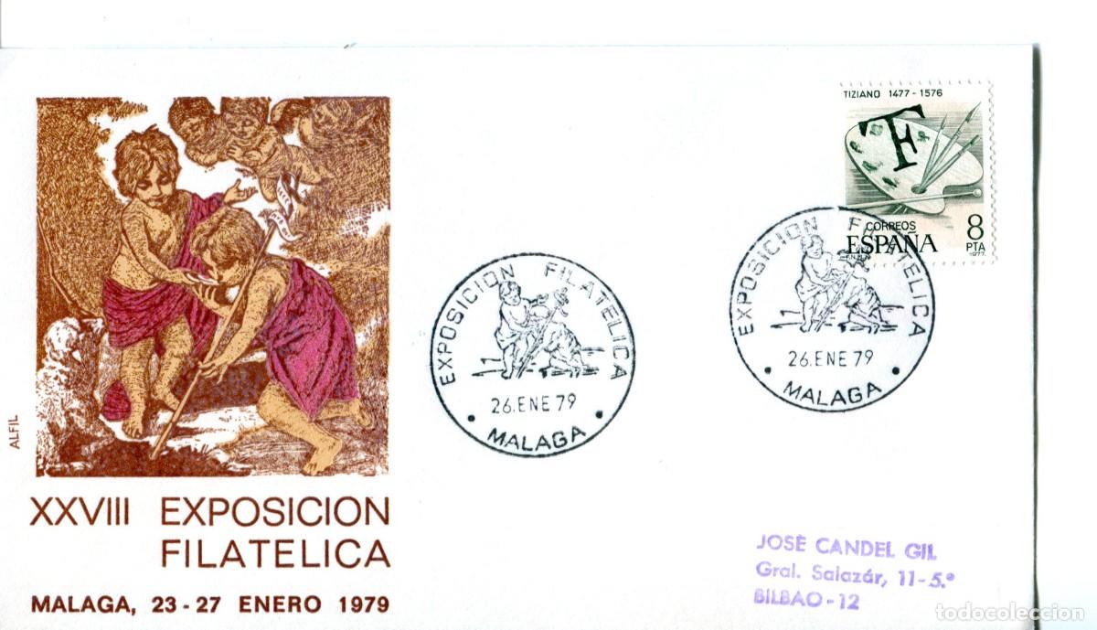 Sellos: 1979 MALAGA - XXVIII EXPOSICION FILATELICA- SOBRE ALFIL