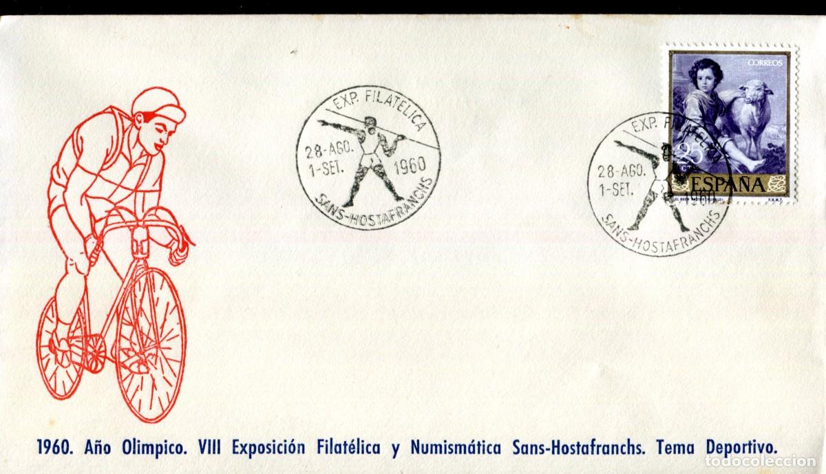 Sellos: 1960 BARCELONA -VIII EXPOSICION FILATELICA A&Ntilde;O OLIMPICO TEMA DEPORTIVO