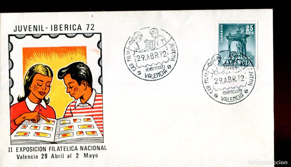 Sellos: 1972 VALENCIA -II EXPOSICION FILATELICA NACIONAL JUVENIL - IBERICA 72